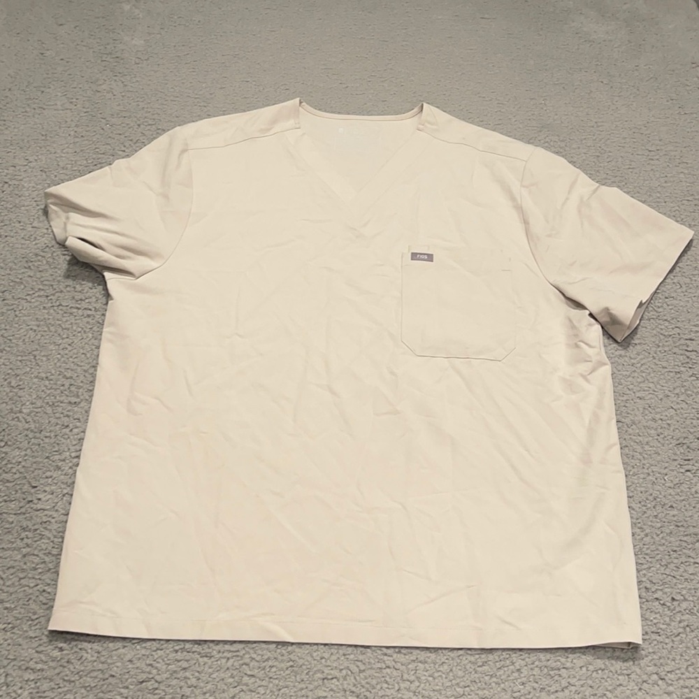 Figs scrubs single pocket size XXL color cream